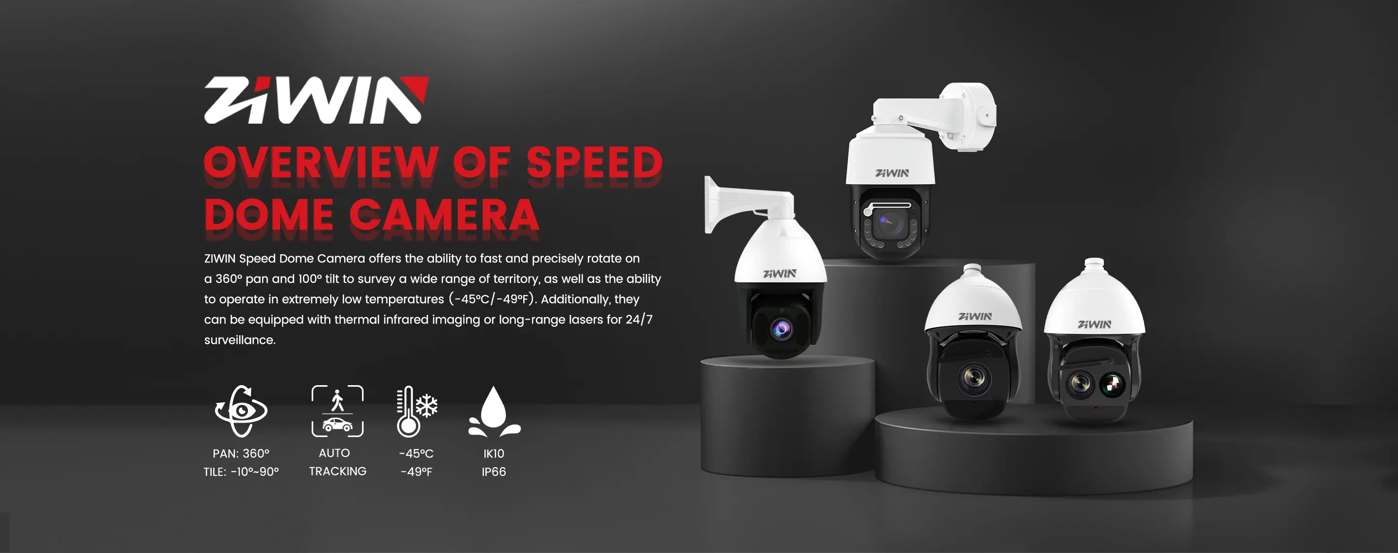 7-Zoll IR-Netzwerk-Speed-Dome-Kamera
